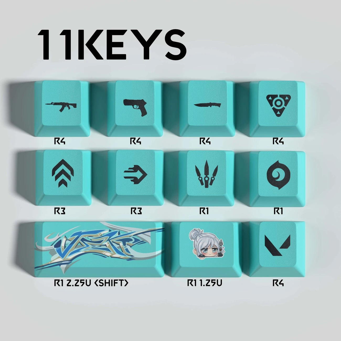 Valorant Hero Keycaps👊🏻 “Bring Riot Worlds to Your Fingertips.”