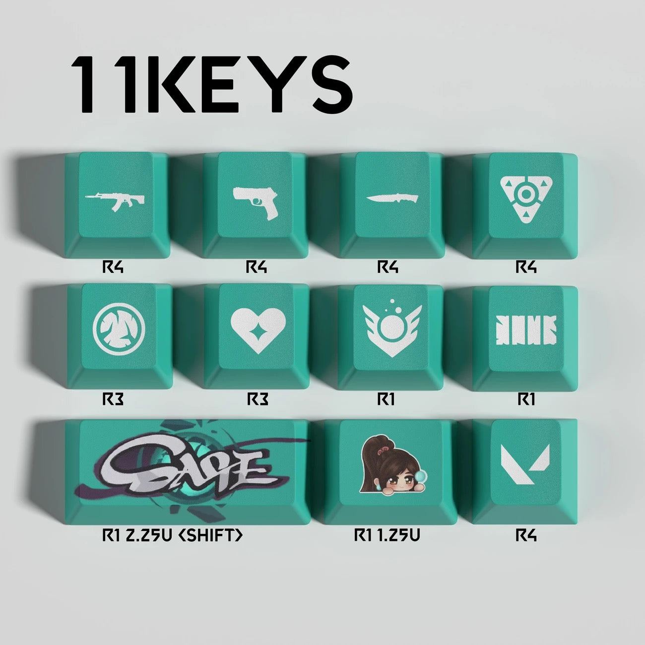 Valorant Hero Keycaps👊🏻 “Bring Riot Worlds to Your Fingertips.”